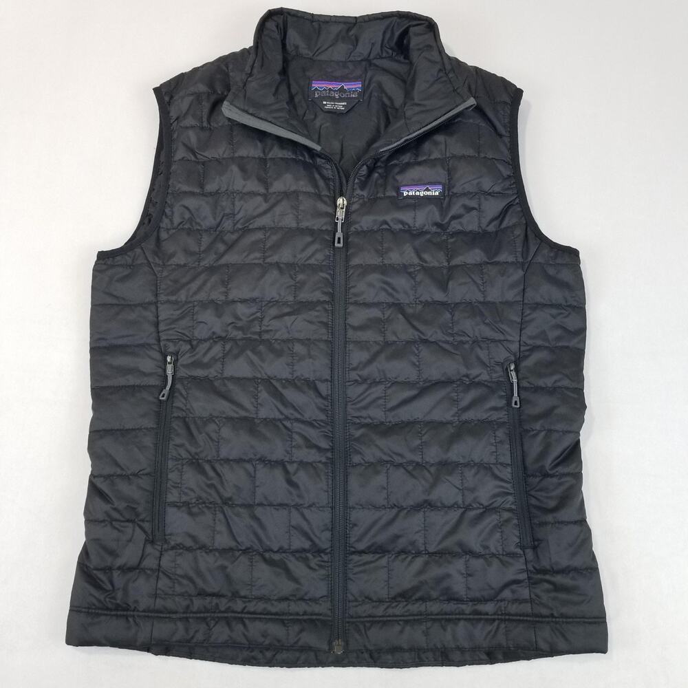 Patagonia Nano Puff Vest Mens Medium Black PrimaLoft Insulated Hiking Outdoor